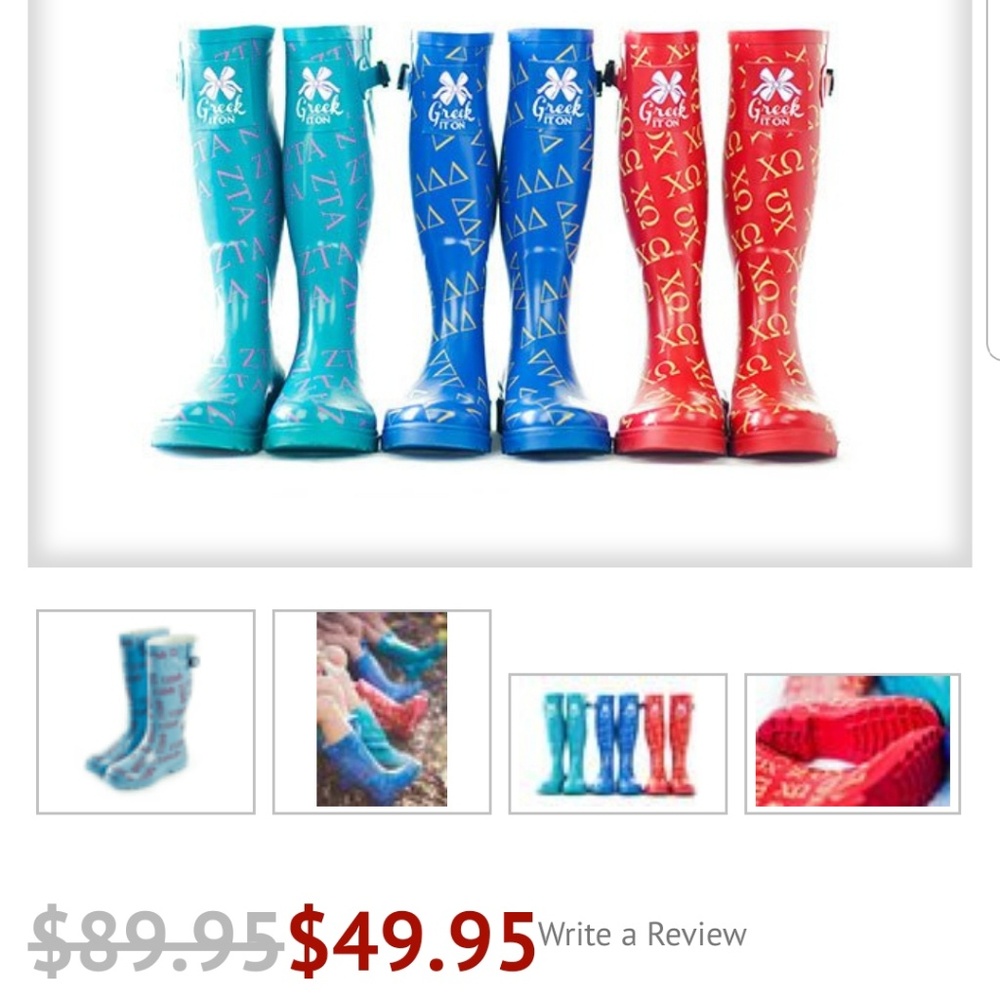 Chi Omega Rain Boots - Picture 2 of 6